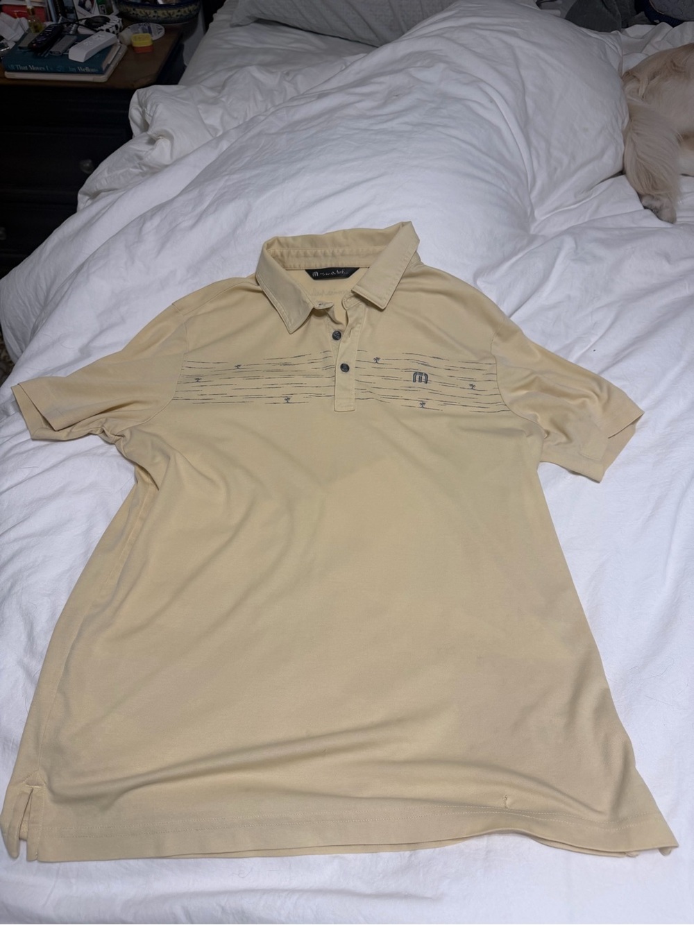 Travis Mathew Men's Polo in Light Yellow